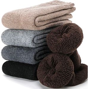5 Paar Wollen Sokken - Mannen - One Size Fits All (Maat 38 t/m 45) - Verschillende Kleuren
