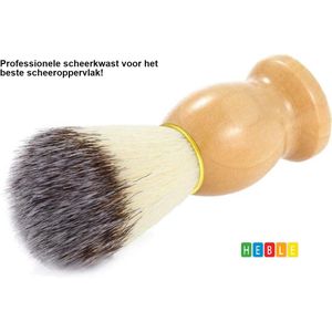 Professionele Scheerkwast - Staand - Hout/Bruin - Barbier - van Heble®