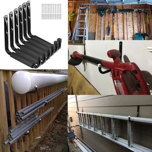 Garage opslag ladders haken, 24 cm/9,5 inch Heavy Duty Jumbo Arm Utility Rack voor tuingereedschap, surfplanken, opvouwbare stoelen