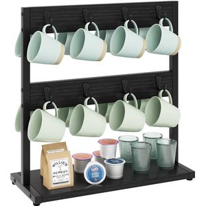 Ibenzoa® Stijlvolle vintage bekerhouder met 16 haken voor keuken en eetkamer