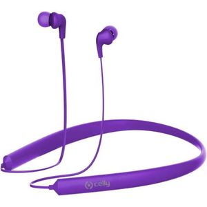 Celly BHNECKPL hoofdtelefoon/headset In-ear, Neckband Bluetooth Paars