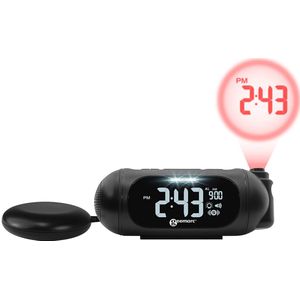 GEEMARC Wake & Shake SPOT Zeer luide PROJECTIE-KLOK / WEKKER met TRILSCHIJF