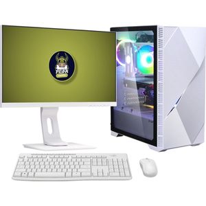peta Gaming Set Iceberg - AMD Ryzen 5 5600G - 32GB - 2.0TB SSD - Nvidia GeForce RTX3060 12GB- WiFi - Windows 11 Pro (GamePC + 24"" FullHD monitor + toetsenbord + muis)