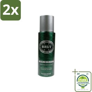 Brut Deospray Original Brut 200 ml - Voordeelverpakking - 2 stuks - Deodorant spray - Lichaamsgeur