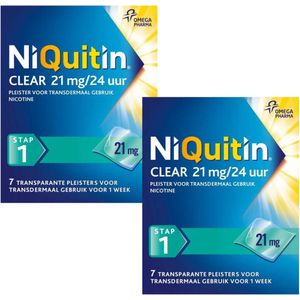 Niquitin Clear Nicotinepleisters 21mg Stap 1 - 2 x 7 stuks