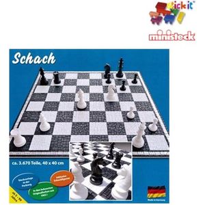 Stickit Schaakspel, 2-in-1, ca. 3670 stukjes, compatibel met Ministeck