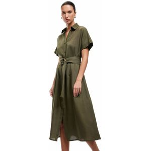 Midi-lengte Button-Down Midikleid