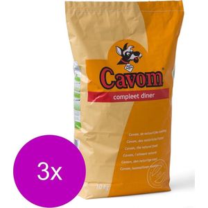 Cavom Compleet Diner - Hondenvoer - 3 x Granen Vlees 10 kg