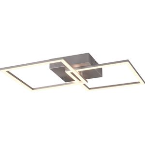 LED Plafondlamp - Plafondverlichting - Torna Square - 20W - Warm Wit 3000K - Vierkant - Titaan - Metaal