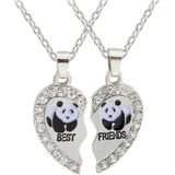 Fako Bijoux® - Vriendschapsketting - BFF Ketting - Best Friends - Panda