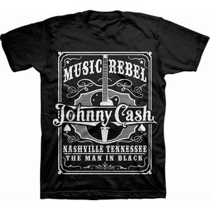 Johnny Cash - Music Rebel Heren T-shirt - M - Zwart