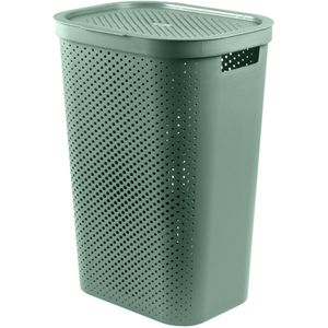 Curver - Infinity Dots - Wasmand - Groen - 60L - Gemaakt van 100% gerecycled kunststof