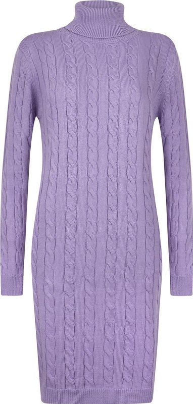 Gebreide Jurk - Effen - 3/4 Lengte - Normale Pasvorm - Lange Mouw