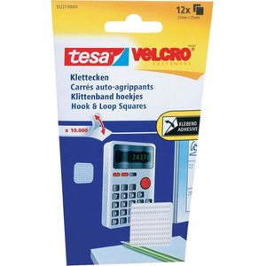 Tesa-Velcro Klittenband vierkantjes 25MM X 25MM 12 Stuks