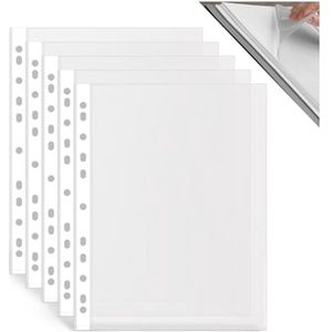 Transparante A4 hoezen voor ringen - 200 stuks, watervast, met 11 gaten voor 2/3/4 ringen