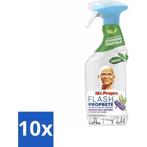 Mr. Proper - Allesreiniger Spray - Lavendel & Rozemarijn - 100% Natuurlijke Parfum - 800 ml - Bulkverpakking - 10 stuks