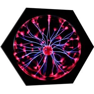 Dibond Hexagon - Stroomdraden in Cirkel - 70x60.9 cm Foto op Hexagon (Met Ophangsysteem)