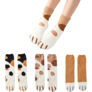 6 paar kerstsokken voor dames, gemaakt van warm winterkatoen.