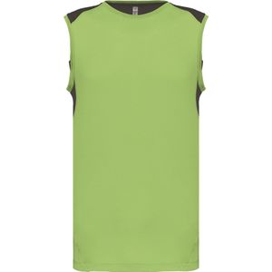 Tweekleurige tanktop sportoverhemd heren 'Proact' Lime/Dark Grey - 3XL