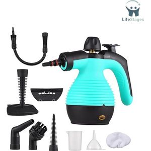 LifeStages - Steam Cleaner - Handstoomreiniger - Draagbare Stoomreiniger - Kleur Geel - Blauw