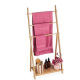 Handdoekenrek - Natuur - Bamboe - 3 Stangen - 110 x 53 x 31,5 cm