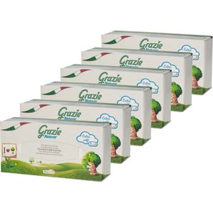 Grazie Natural - Recycled - Tissues - 3-laags - 80 doekjes - 6 doosjes (480 tissues)