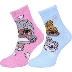 2x blauw-roze warme sokken L.O.L SURPRISE 3-6 jaar 26.5-30.5