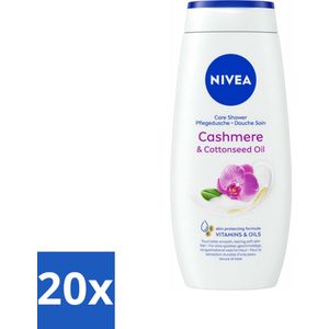 NIVEA Douchecrème Cashmere & Cotton Seed Oil 250 ml - Bulkverpakking - 20 stuks