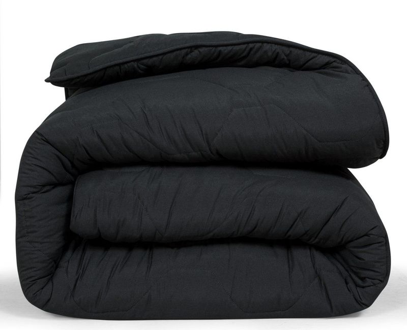 DoubleDry - 2 in 1 Dekbed - Zwart - 200x200 - Tweepersoons Wasbaar Dekbed Zonder Overtrek