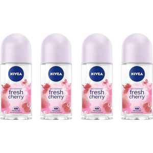 Nivea Deo Roller - Fresh Cherry 4 x 50 ml