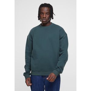 Mannen - Heren - Menswear - Extra dik - Extra zacht - Dikke kwaliteit - Modern - Streetwear - Urban - Casual - Crewneck - Sweater - Ultra Heavy - Crew sweater bottle green
