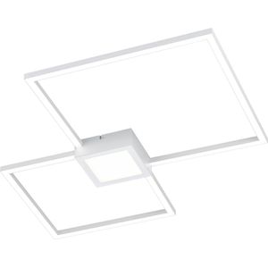 LED Plafondlamp - Torna Hydro - 28W - Natuurlijk Wit 4000K - Dimbaar - Vierkant - Mat Wit - Aluminium