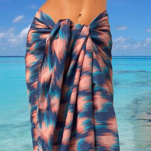 Happy Pareo Blurred Ikat Ocean Coral - meerkleurige sarong omslagdoek