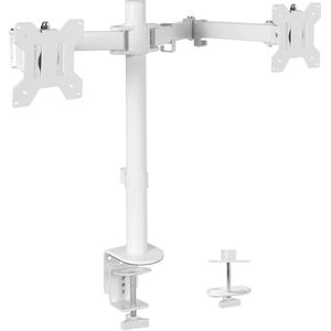 Dubbele Monitor Desk Mount voor 13 tot 30 inch Schermen - Volledig Verstelbare Steun met C-klem