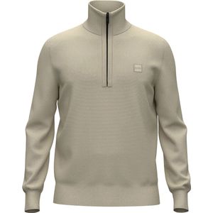 BOSS - Kanobix Half Zip Trui Ecru - Heren - Maat XXL - Regular-fit