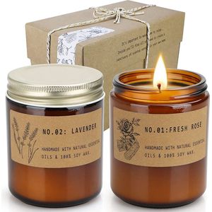 Scented Candle Set – Geurkaarsen Cadeauset – Geurkaarsenset -  Geurkaarsen geschenkset