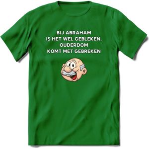 Bij abraham is het wel gebleken T-Shirt | Grappig Abraham 50 Jaar Verjaardag Kleding Cadeau | Dames – Heren - Donker Groen - XL