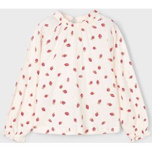 MAYORAL - Meisjes t-shirt - Maat 98 - Meisjes - Creme -