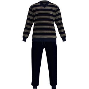 Gotzburg pyjama velours blauw gestreept