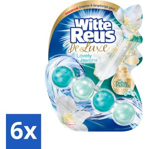 Witte Reus - DeLuxe Toiletblok - Lovely Jasmine - 1 Toiletblok - Voordeelverpakking - 6 stuks
