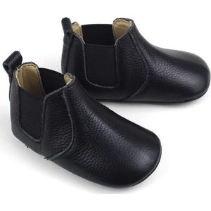 Supercute leren laarsjes  zwart  6 t/m 12 maanden maat 19/20