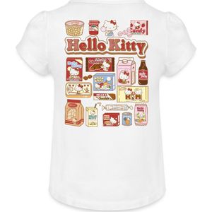 Hello Kitty Snack Collage Meisjes T-Shirt Met Plooien