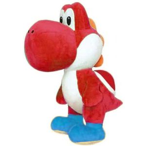Yoshi Rood - Super Mario Bros Pluche Knuffel 21 cm {Speelgoed knuffels voor kinderen jongens meisjes | Nintendo Plush Toy | Mario, Luigi, Peach, Toad, Yoshi, Donkey Kong}