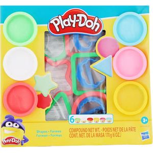 Play-Doh Speelset - 6 Kleuren Klei Potten + Klei Vormpjes