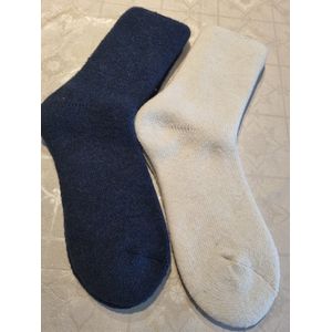 2 Paar - Wollen Sokken - Maat 35-38 - Warme Sokken - Wintersokken - Huissokken - Wandelsokken