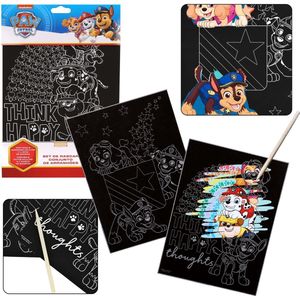 Paw Patrol Creatieve Krasplaat Set, 2 Afbeeldingen en Stift