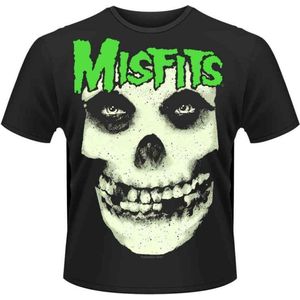 Misfits Heren Tshirt -XXXL- Glow Jurek Skull Zwart