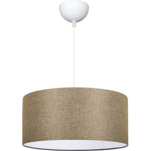 Design hanglamp Sutton 21x38 cm E27 wit en beige