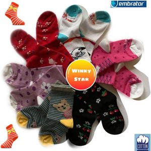 Embrator meisjes sokken 6-paar met design schoenmaat 26 27 28