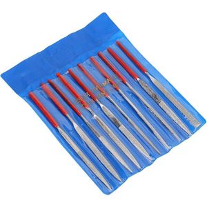 Diamond Naaldvijlenset - 10 Stuks met Mini Fine Diamond Files voor Metaal, Glas en Sieraden .